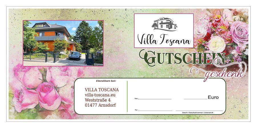 Villa Toscana Arnsdorf Geschenkgutscheine